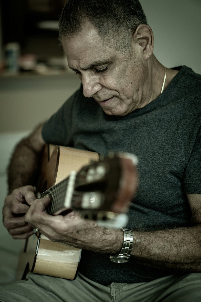 Adult beginner learning guitar for the first time